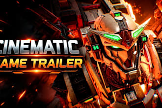 create cinematic game trailer, gameplay trailer video game teaser game promo