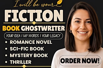 be your fiction ghostwriter for romance, dark romance, fantasy or thriller novel