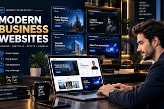 build modern business website, personal portfolio, event or company website