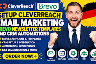 setup cleverreach email marketing brevo newsletter templates and crm automations