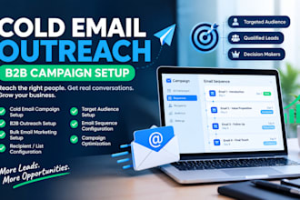 setup cold email campaign email marketing b2b outreach campaign lead generation