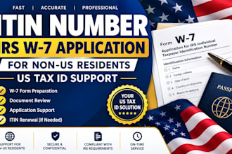 apply for itin number as irs caa for non resident US tax id