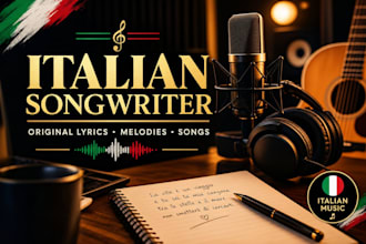 write an original italian song with lyrics, melody, and custom songwriting