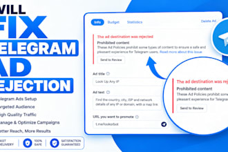 fix telegram ads, resolve telegram ad,fix ad destination