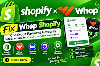 fix whop shopify checkout payment gateway integration sync custom checkout issue