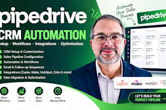 setup pipedrive CRM automation workflow sales pipeline hubspot zoho ai