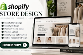 design premium shopify clothing store for fashion and kids brands
