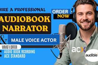be voice over artist, narrate and produce audiobook as acx audiobook narrator