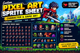 create pixel art sprite sheet character pixel art character nsfw pixel game art