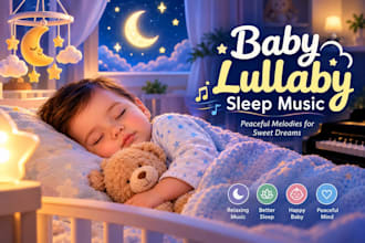 create relaxing baby lullaby and sleep music videos