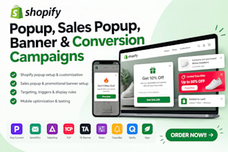 setup shopify popup pop convert sendwill salespop 1cp ta banner slider toastibar