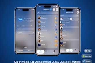 develop custom mobile app in flutter for ios and android
