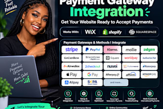integrate klarna, mollie, paypal, stripe payment into wix shopify squarespace