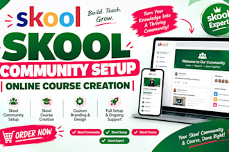 setup skool community setup skool online community skool online course creation