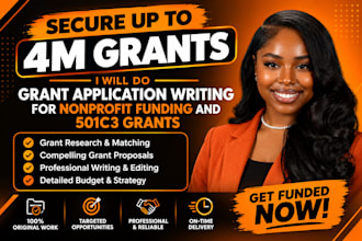 do grant application writing for nonprofit funding and 501c3 grants