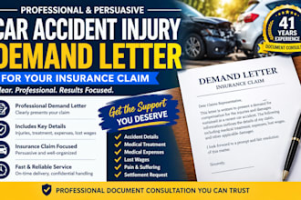 write a car accident injury demand letter for your insurance claim