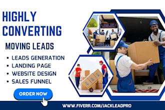generate moving leads moving company transport moving and build moving website