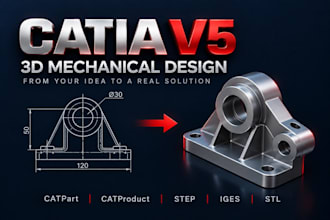 design 3d mechanical parts and assemblies in catia v5