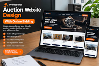 design a modern auction website with online bidding