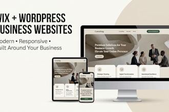 build wix consulting website, wordpress event companies site, beauty salon web