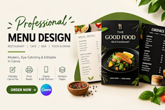 design resturant menus, cafe menus, food menu templates, canva templates