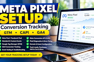set up meta pixel facebook pixel conversion tracking with GTM