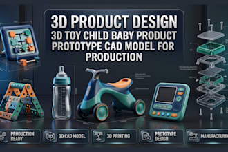 3d product design 3d toy child, baby product prototype cad model for production