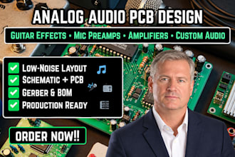 analog audio pcb design for guitar effects,mic preamp,amplifier and audio device