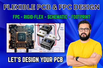 design flexible pcb, fpc, rigid flex pcb schematic footprint