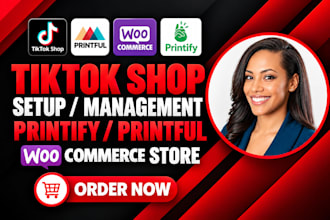 setup wordpress woocommerce tiktok shop printify printiful store