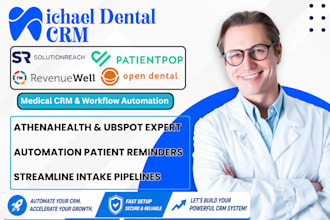 setup dental CRM solutionreach, revenuewell, patientpop, open dental integration