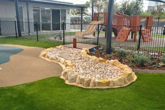 render3d kindergarten playground,mulch garden,3dcgi kids space,outdoor play area