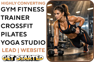 gym leads fitness trainer leads crossfit pilates yoga studio website