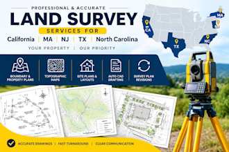provide calfor land survey ma,nj property tx surveyor and nc