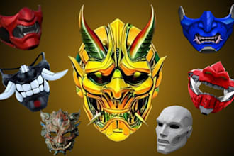 3d print and paint, ship custom 3d mask 3d helmet cosplay armour for 3d printing