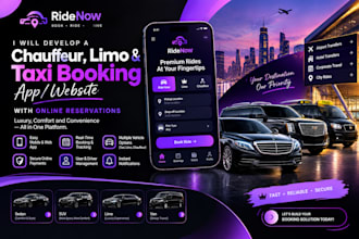 develop a chauffeur, limo and taxi booking app, website with online reservations