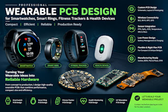 design wearable pcb for smartwatch, smart ring and health devices