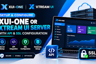 setup xui one or xtream UI server with API and SSL configure