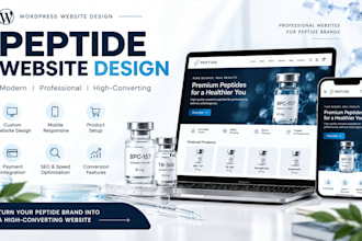 build professional peptide website, research chemical, supplement website