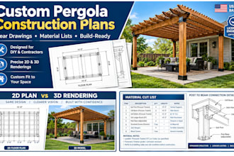 design custom pergola plans for backyard construction