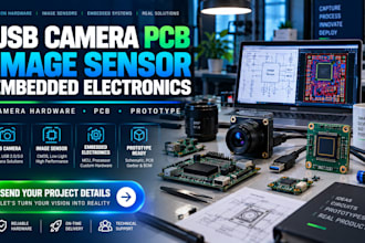 develop usb camera, image sensor and embedded electronics pcb