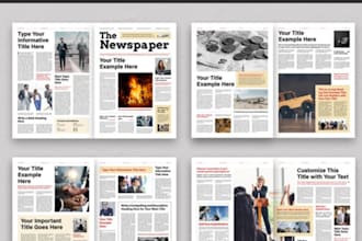 design adobe indesign editorial newspaper magazine layout, digital brochure