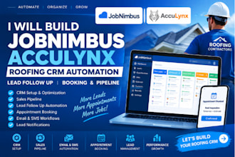 do jobnimbus acculynx roofing CRM automation lead follow up booking and pipeline