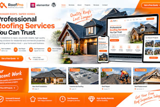 build a wordpress elementor roofing website with lead generation