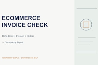 build an ecommerce supplier invoice reconciliation tracker in excel