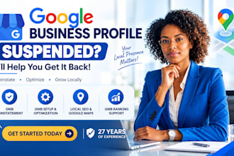 reinstate, setup, fix gmb suspended google my business profile