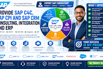 provide sap c4c, sap cpi and sap CRM consulting, integration and erp