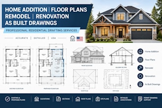 draw detailed residential floor plans, elevations and sections