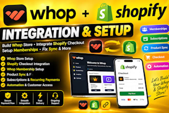build whop shopify checkout integration whop membership setup  fix sync