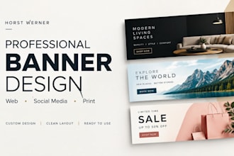 design professional web, social media and print banners